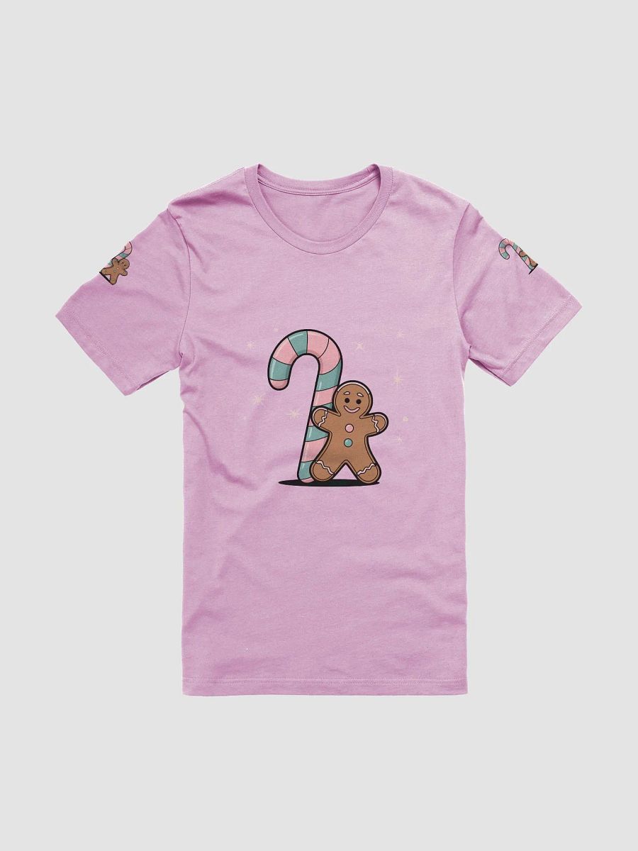 Festive Candy Cane and Gingerbread Man T-Shirt product image (3)