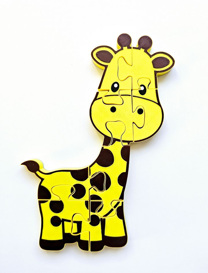 Giraffe 3D Printed Jigsaw Puzzle – A Tall Challenge for Young Explorers product image (1)