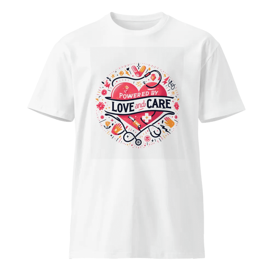 love and care heart shape design t-shirt product image (1)