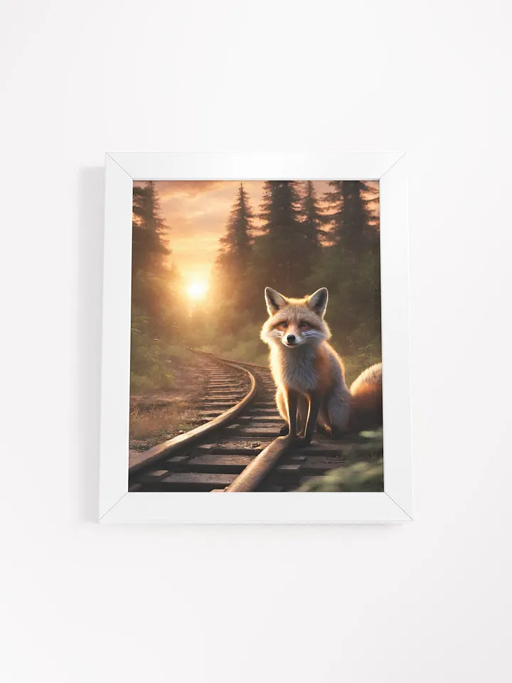 Fox on the Train Tracks at Sunset product image (4)