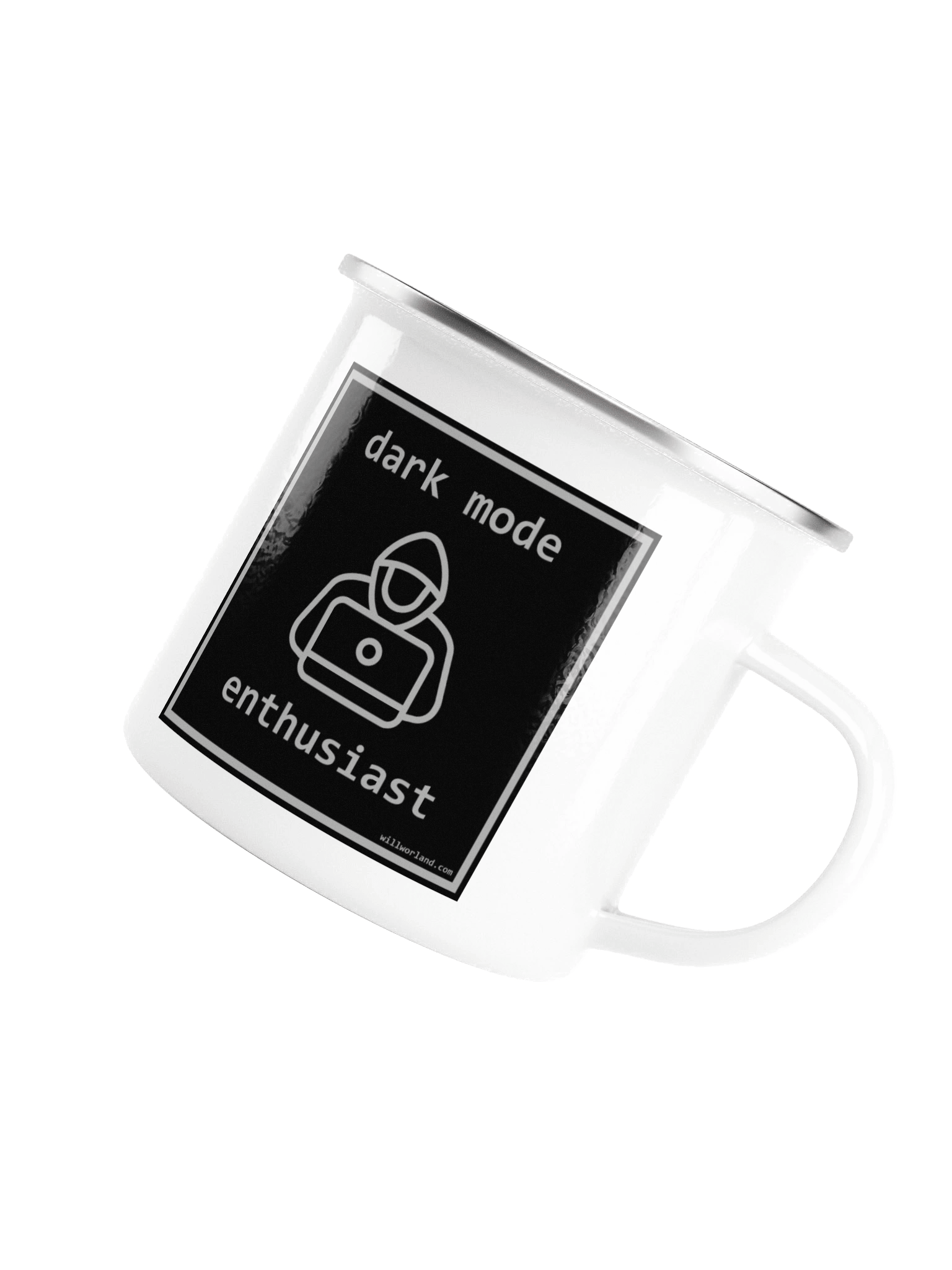 Dark Mode Enthusiast (Enamel Camp Mug) product image (5)