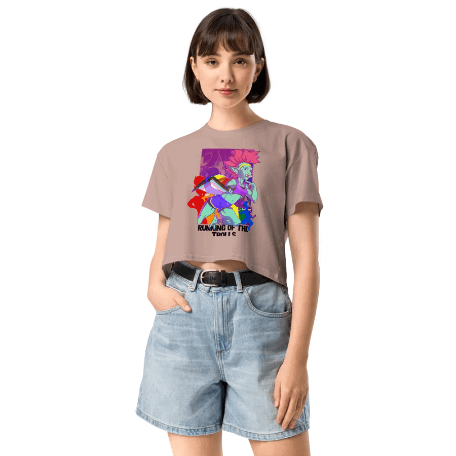 Troll Racer Crop Tshirt by Eggu product image (12)