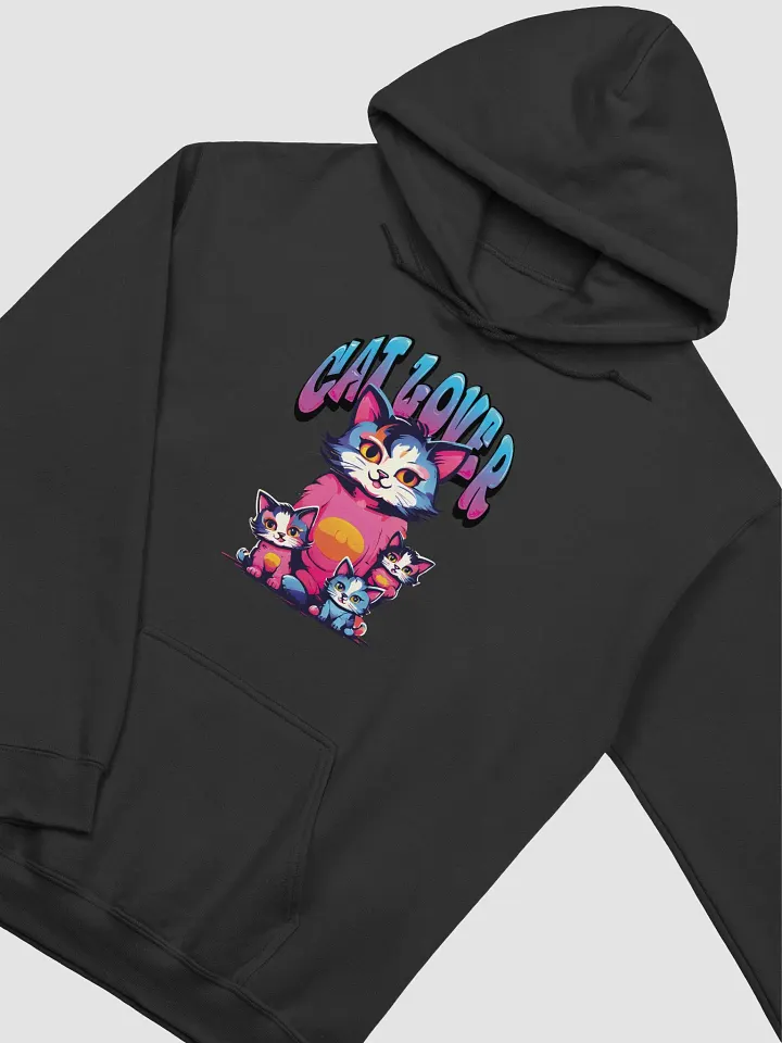 Cat Lover Funny Gildan Classic Hoodie - Cute and Colorful Mom Cat and Kittens Design - Perfect Gift for Cat Enthusiasts product image (2)