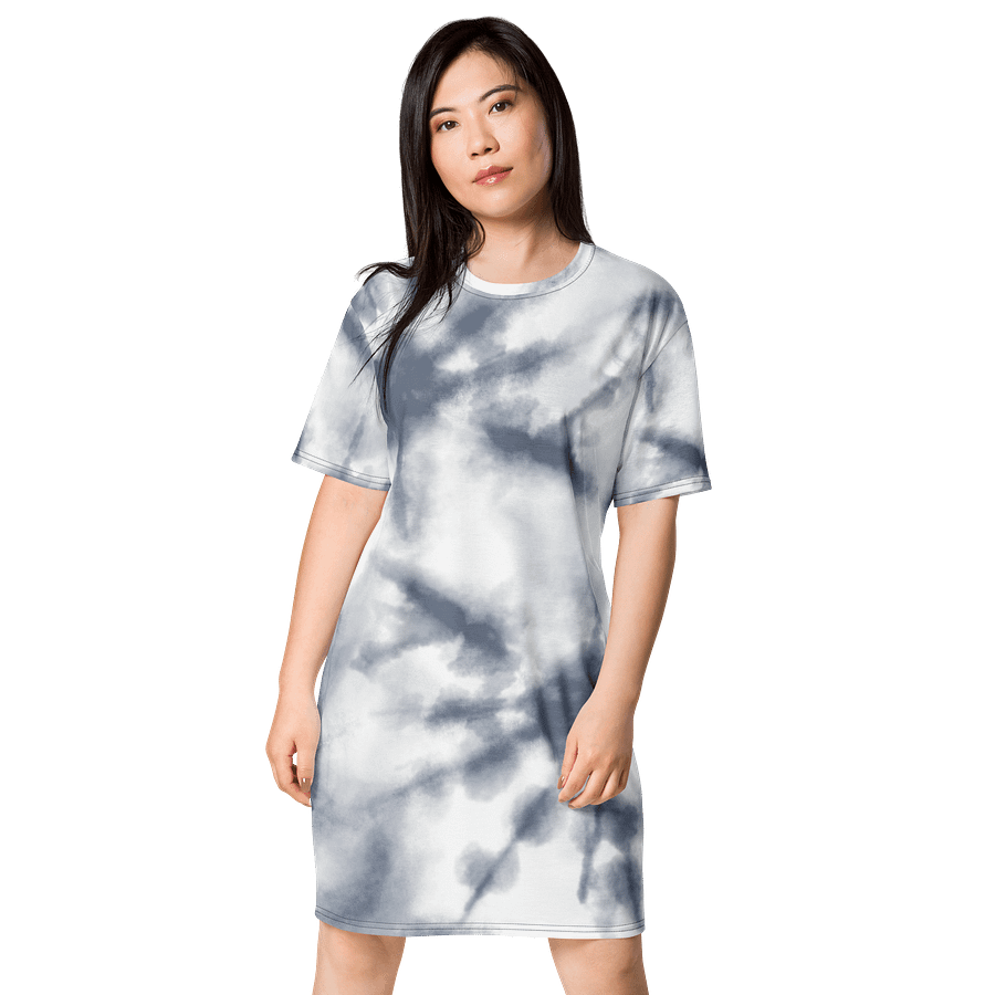 Exclusive Grey Wave Pattern T-Shirt Dress - Only at TDS Music product image (1)
