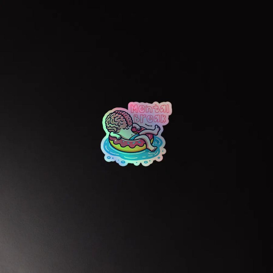 Mental Break Holographic Sticker Set product image (4)