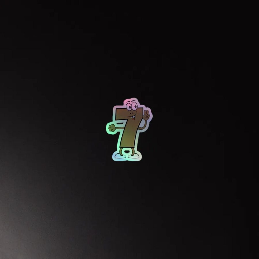 7 Number Holographic Sticker product image (4)