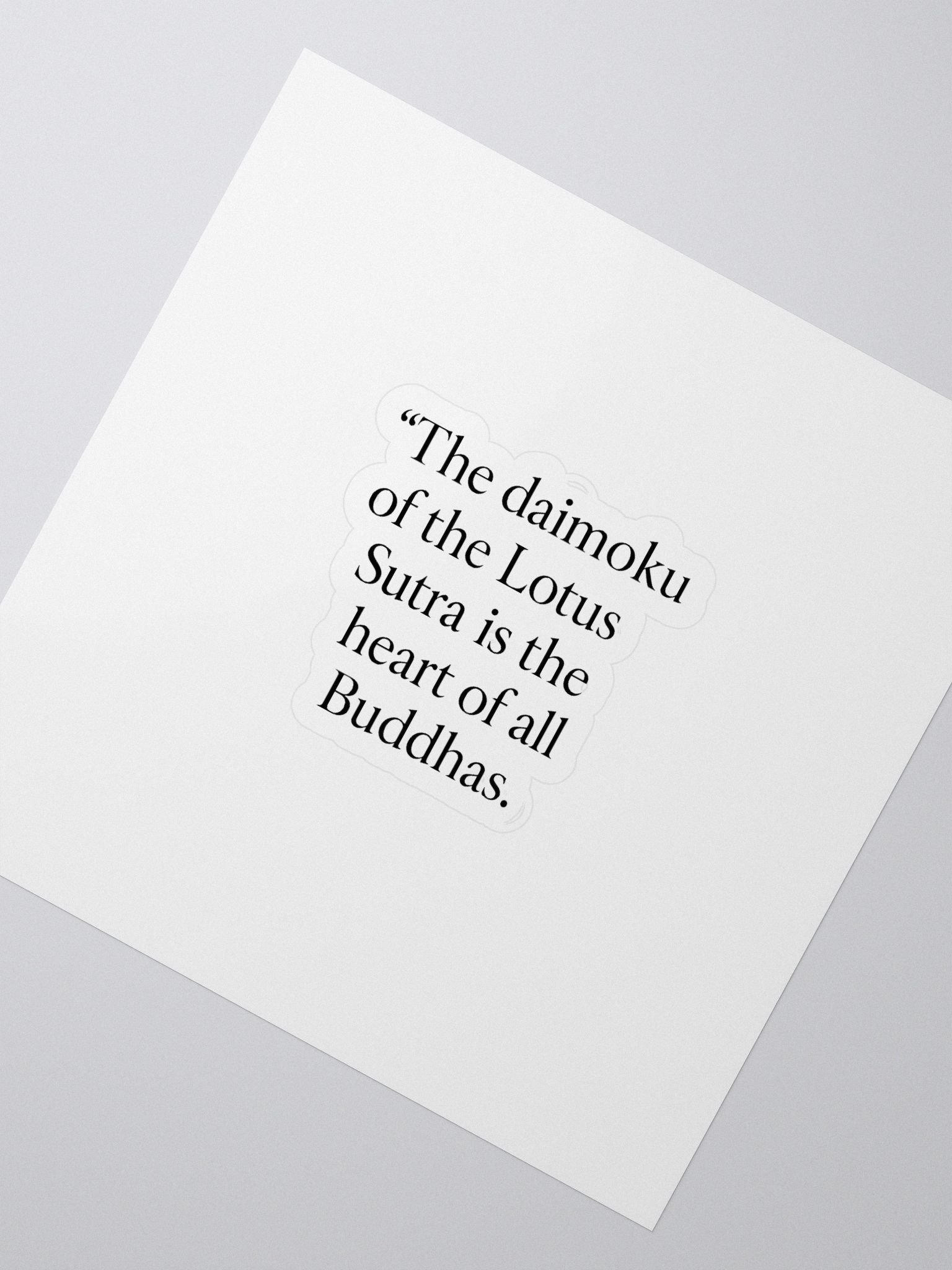Daimoku Lotus Sutra Quote Sticker – Nichiren Buddhism Faith-Inspired Decal product image (2)