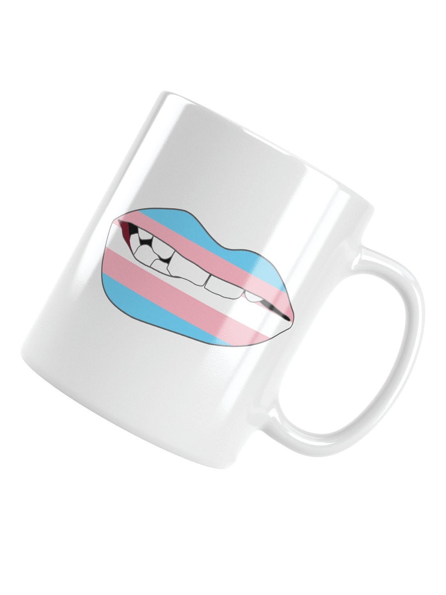 Trans Pride Flag Biting Lips Mug product image (4)