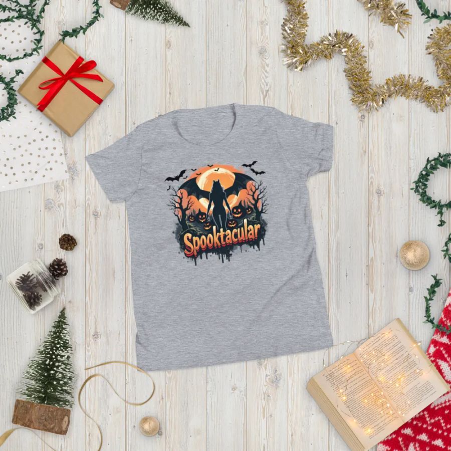Spooktacular Cat Moonlight Kids T-Shirt product image (20)