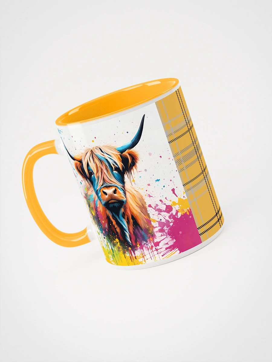Multi Coloured Paint Splash Highland Cow Mug product image (2)