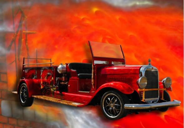 Antique Firetruck Digital Product product image (1)