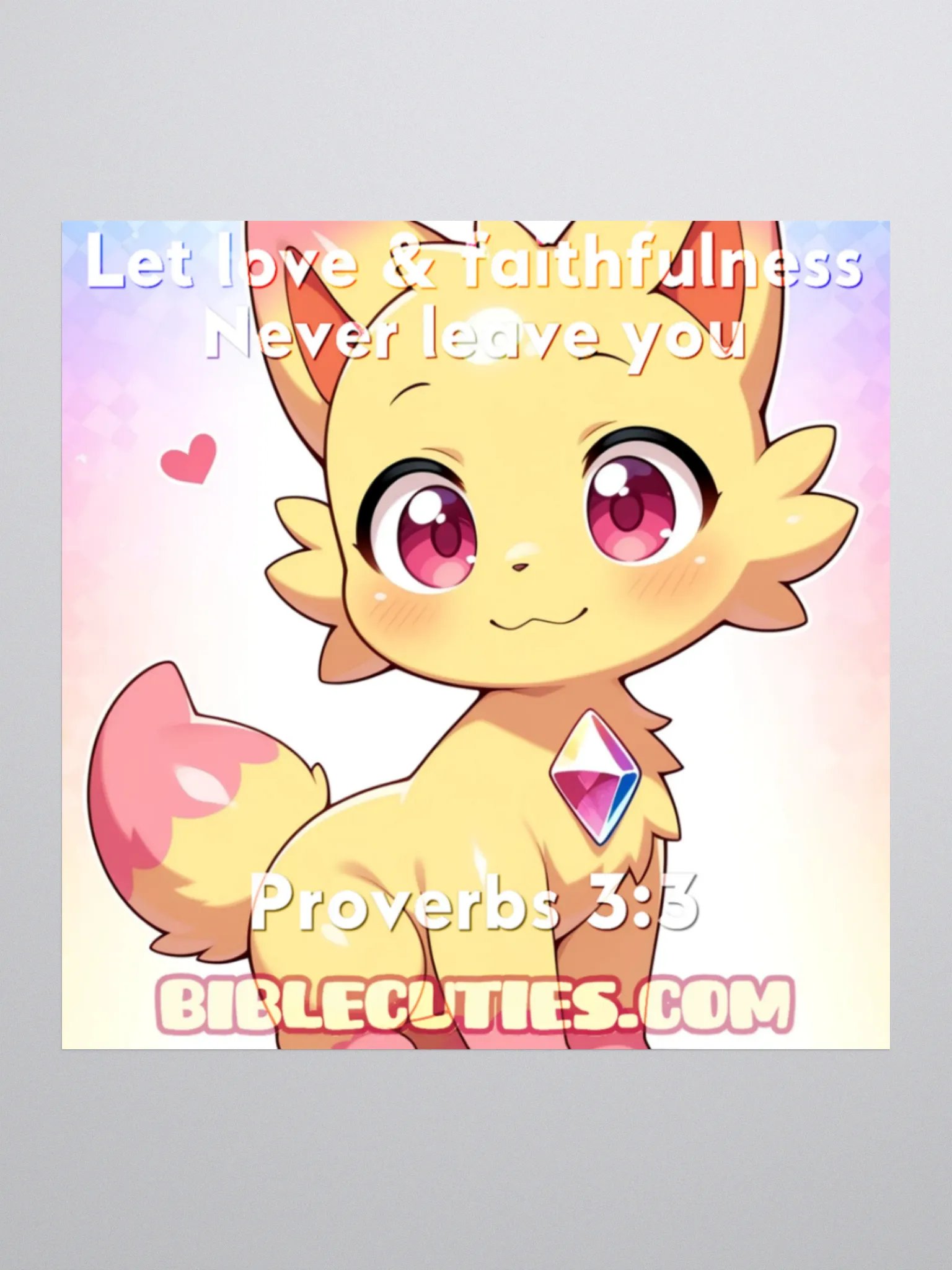 Bible Cuties Lauren - Let love & faithfulness never leave you Sticker product image (2)