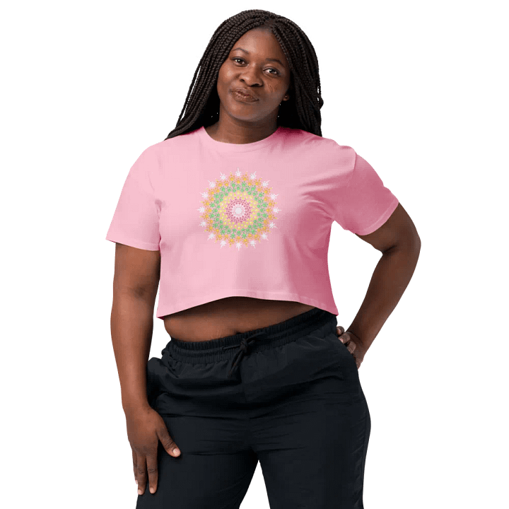 Pastel Dot Mandala Crop Top product image (1)