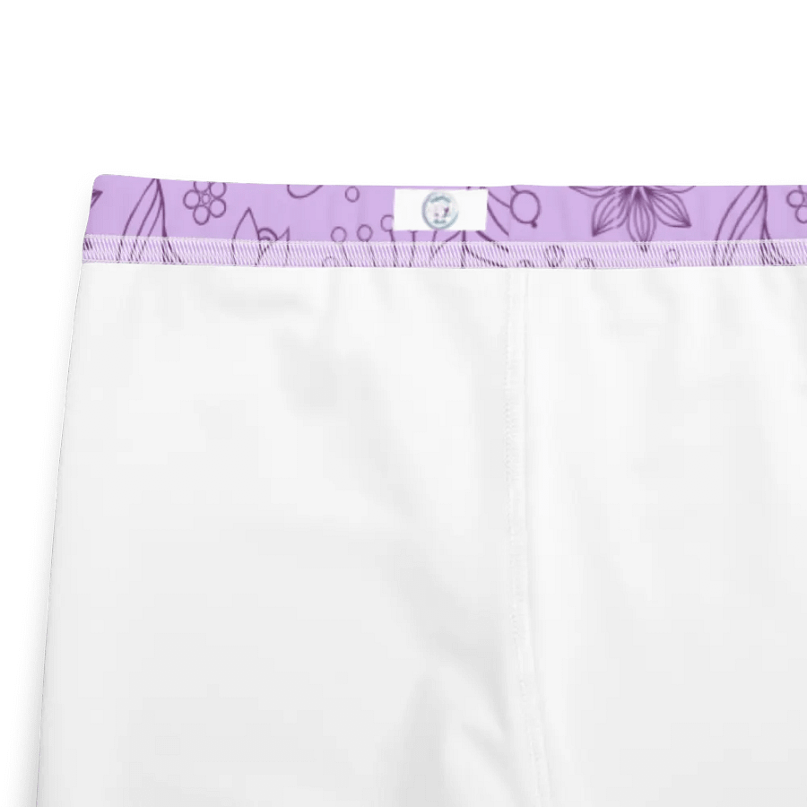 Light Purple Lilac Floral Youth Leggings product image (9)