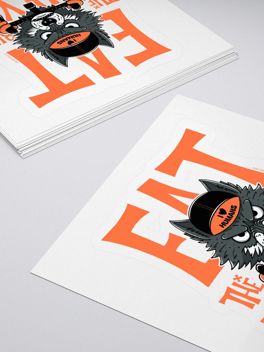 Eat the Bike Thieves, Wolf Cyclist Die-Cut Sticker – Funny Cycling Sticker for Laptops, Helmets & Water Bottles product image (4)