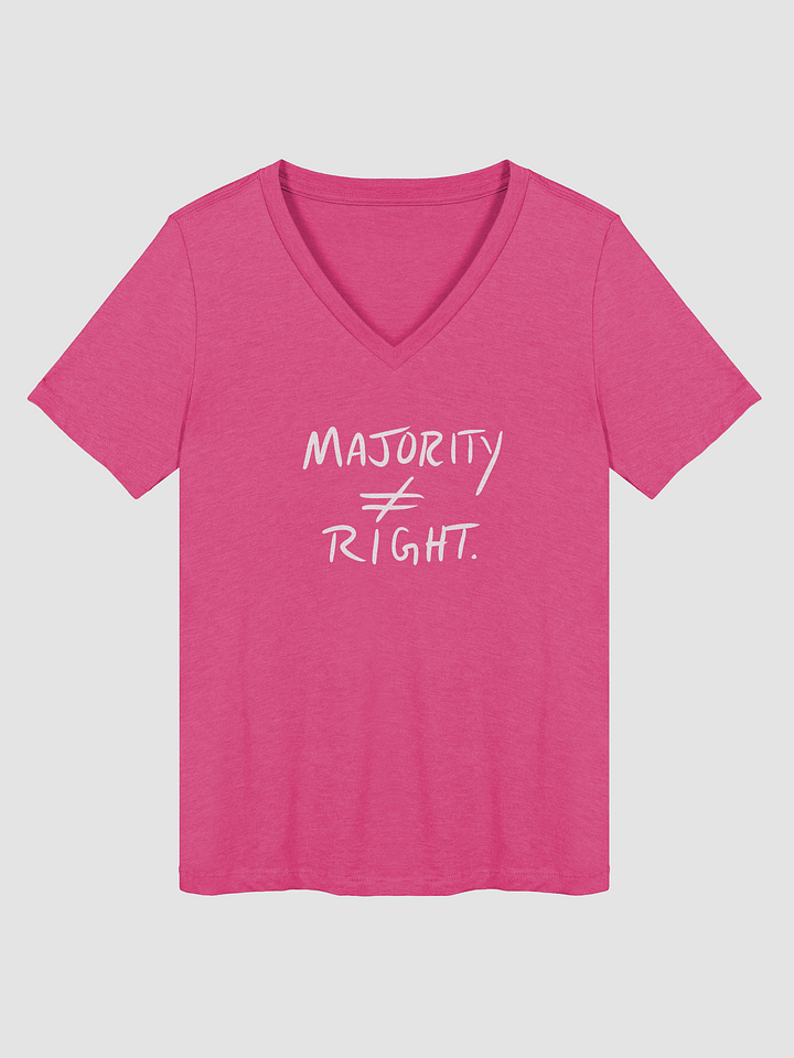 Majority ≠ Right V-Neck tee (white) product image (3)