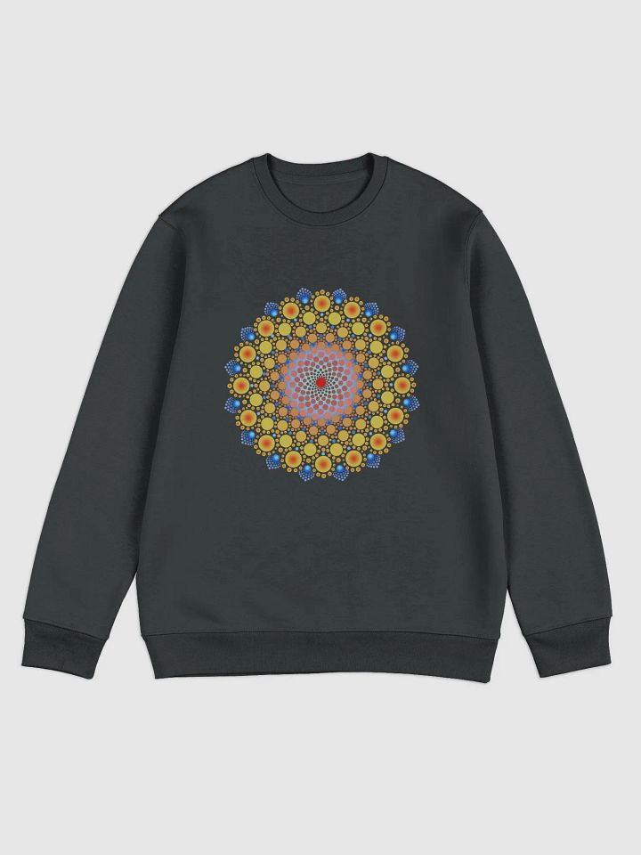 Orange Sunflower Mandala Unisex Eco Sweatshirt product image (2)