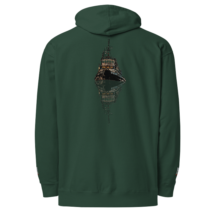Pacific Falcon and Reflection - Twin Anchor Front & sleeves (embroidered) product image (1)