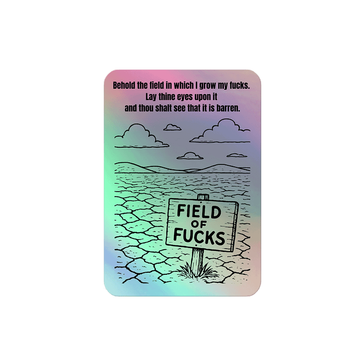 Field of Fvcks Holographic Sticker product image (2)