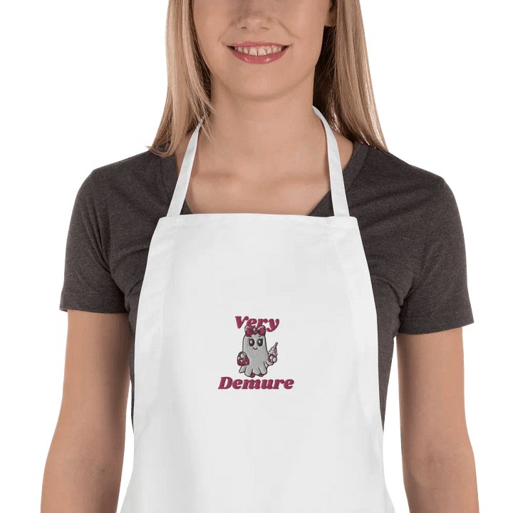 Very Demure Cute Ghost Embroidered Cooking Apron product image (1)
