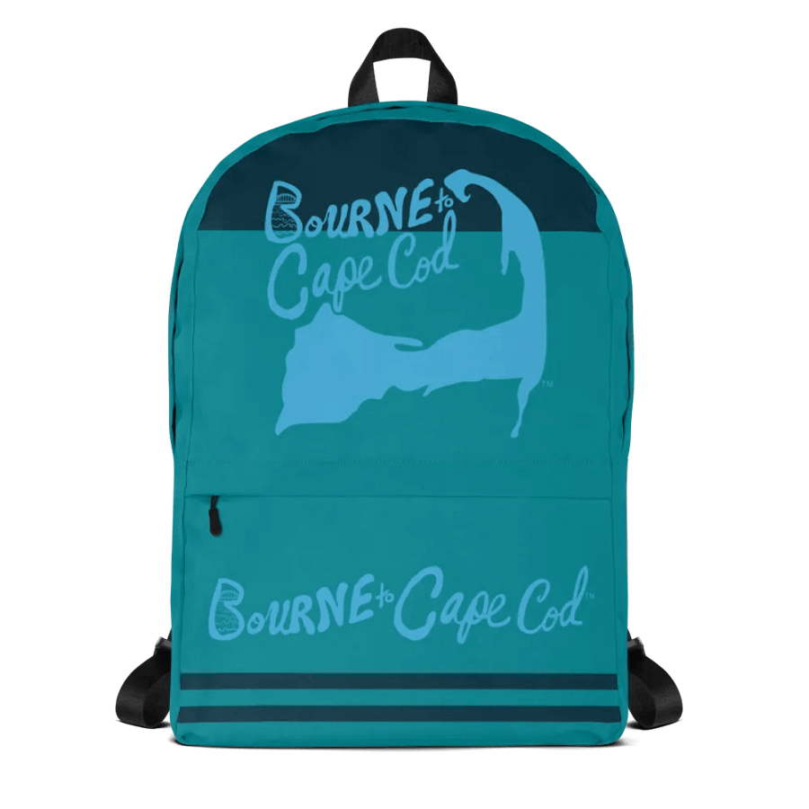 🌊 BOURNE to Backpack – Coastal Cool with BRN.2C.C.™ Vibes 🎒| Blue Logos | Blue Stripes product image (1)