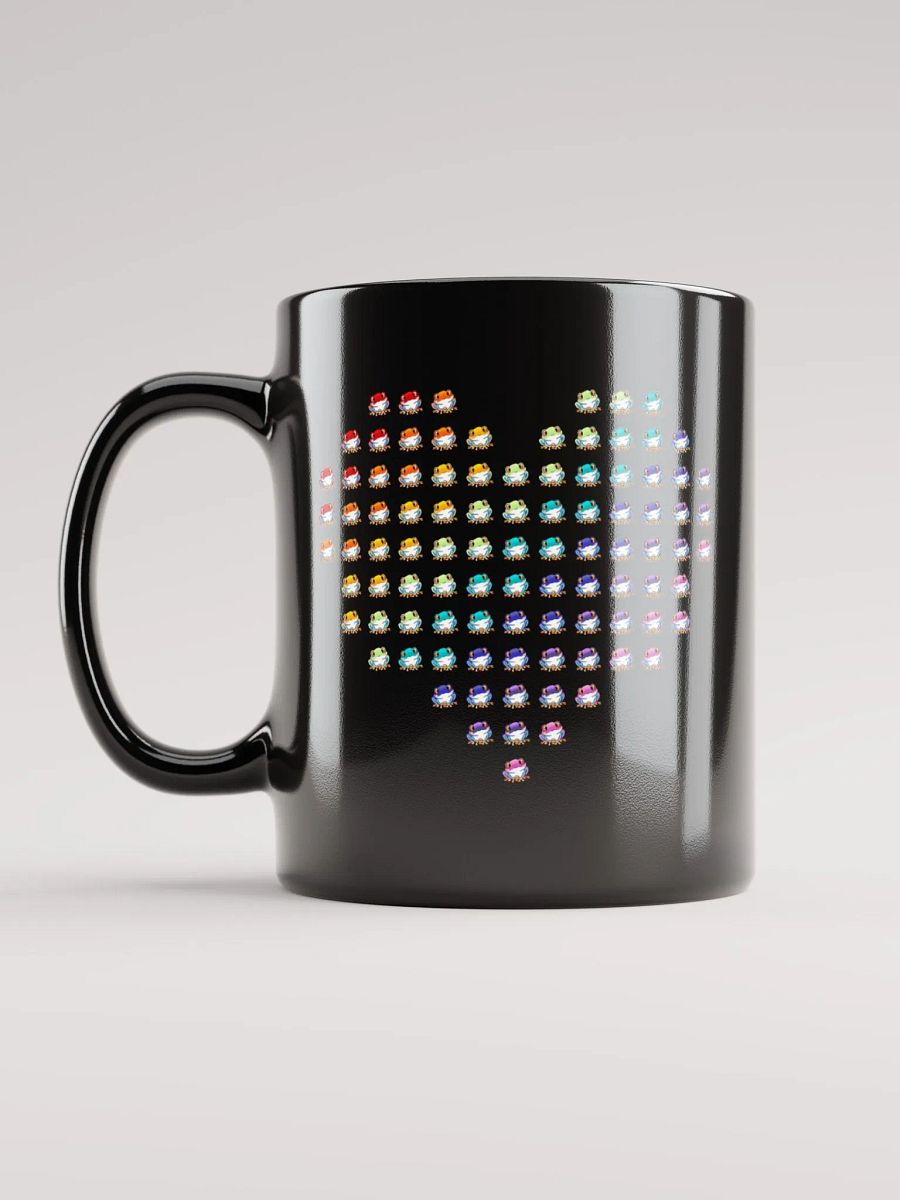 Rip the Frog Pride Heart Black Glossy Mug product image (1)