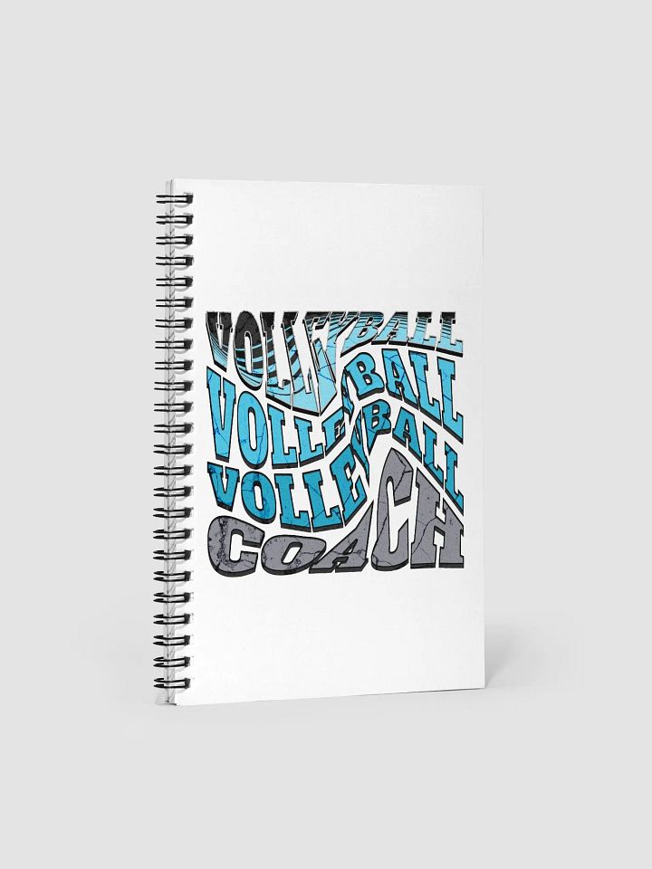 Mess Swirl Volleyball Coach Wavy Spiral Notebook product image (1)