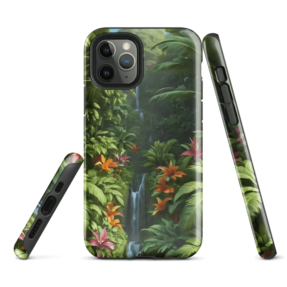 Tough Phone Case for iPhone® - Tropical Island Waterfall product image (1)