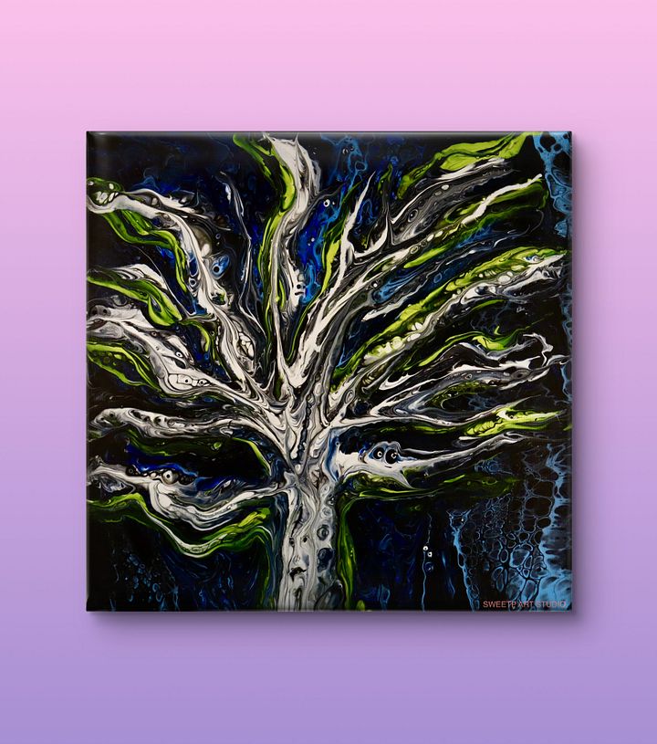Creatures Within The Birch | Original Canvas Painting product image (1)