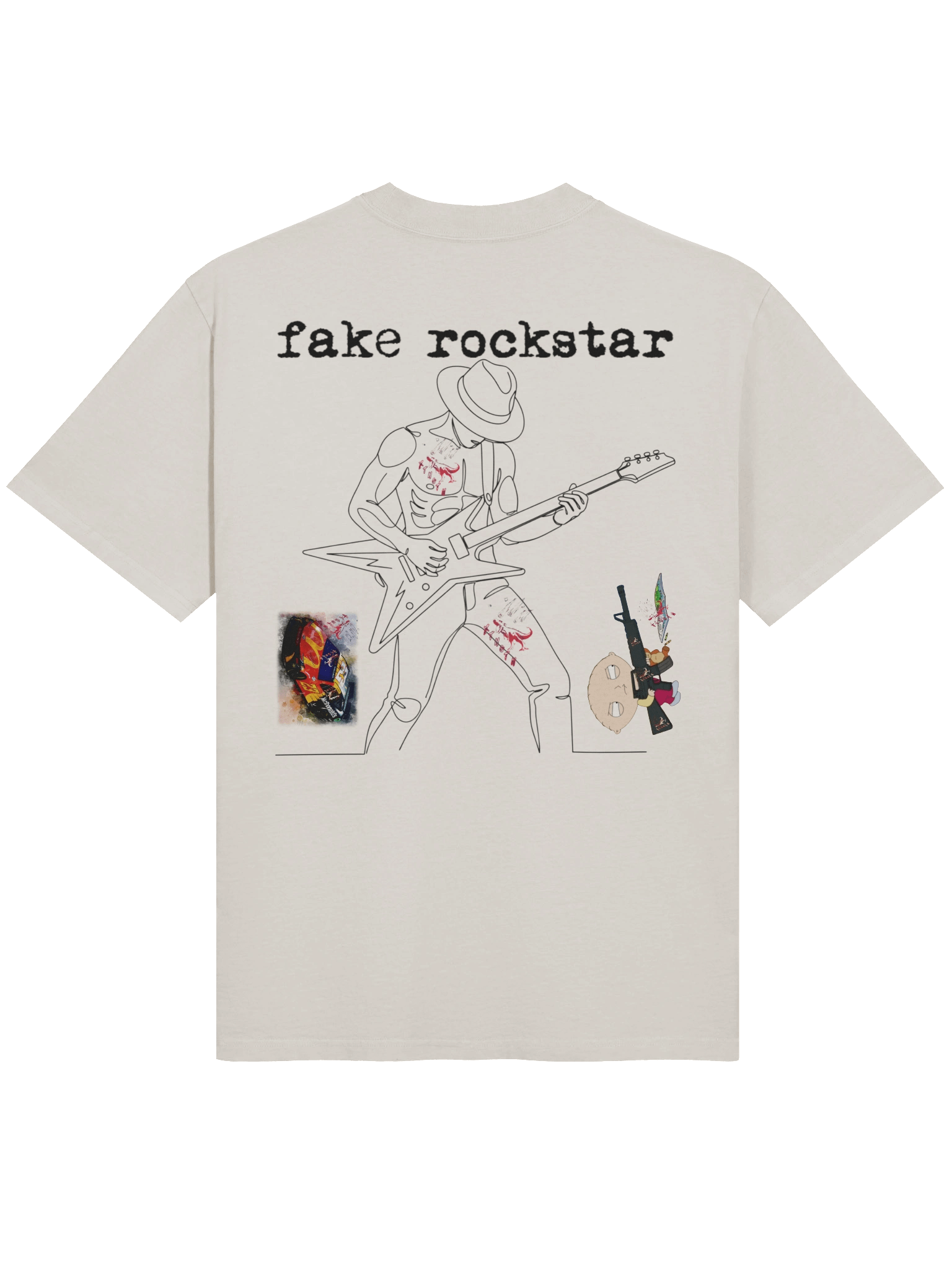 fake rockstar graffiti jungel project xtnctn chief gihareh tee shirt product image (2)