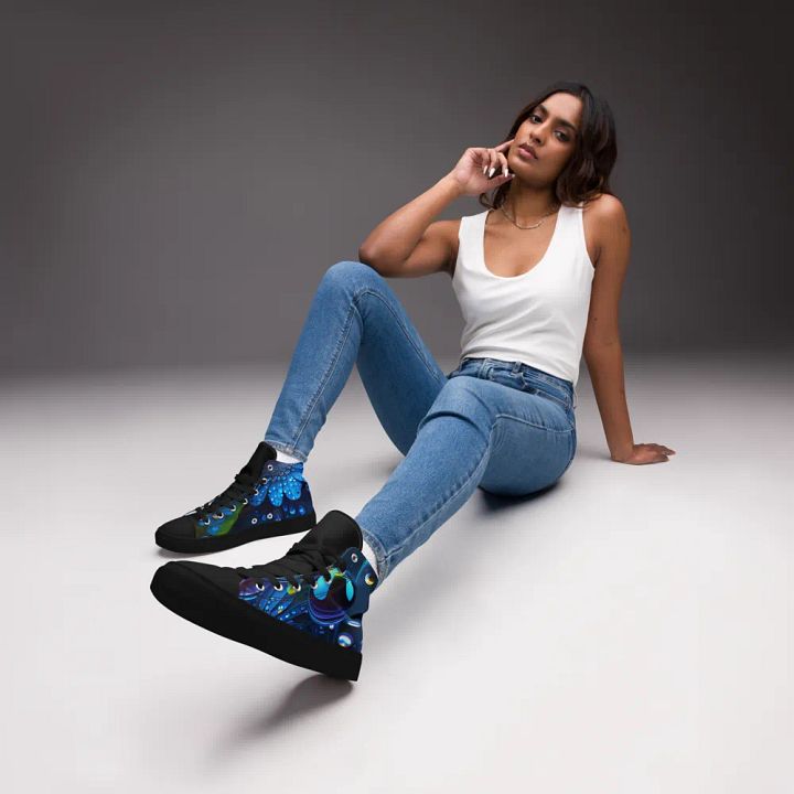Kawaiikitten Exclusive Premium Dew Drop Canvas High-Top Shoes product image (2)