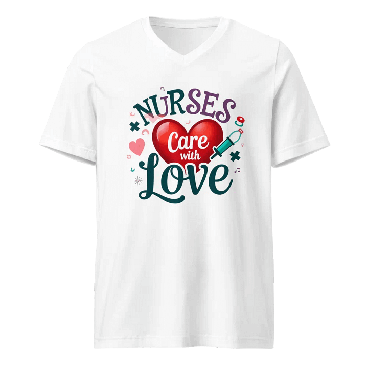 Nurse Love: Illustrated V-Neck T-Shirt product image (5)