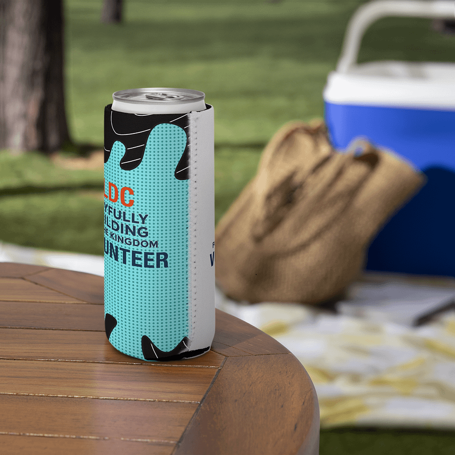 LDC Volunteer Can Cooler – Joyfully Building for the Kingdom product image (6)