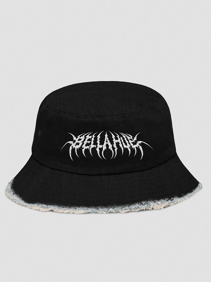 Bella Hue Embroidered Distressed Denim Bucket Hat product image (1)