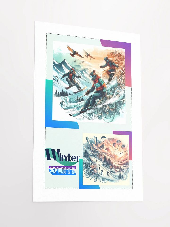 Winter Sports - skiing design with Enhanced Matte Paper Poster (in) product image (2)