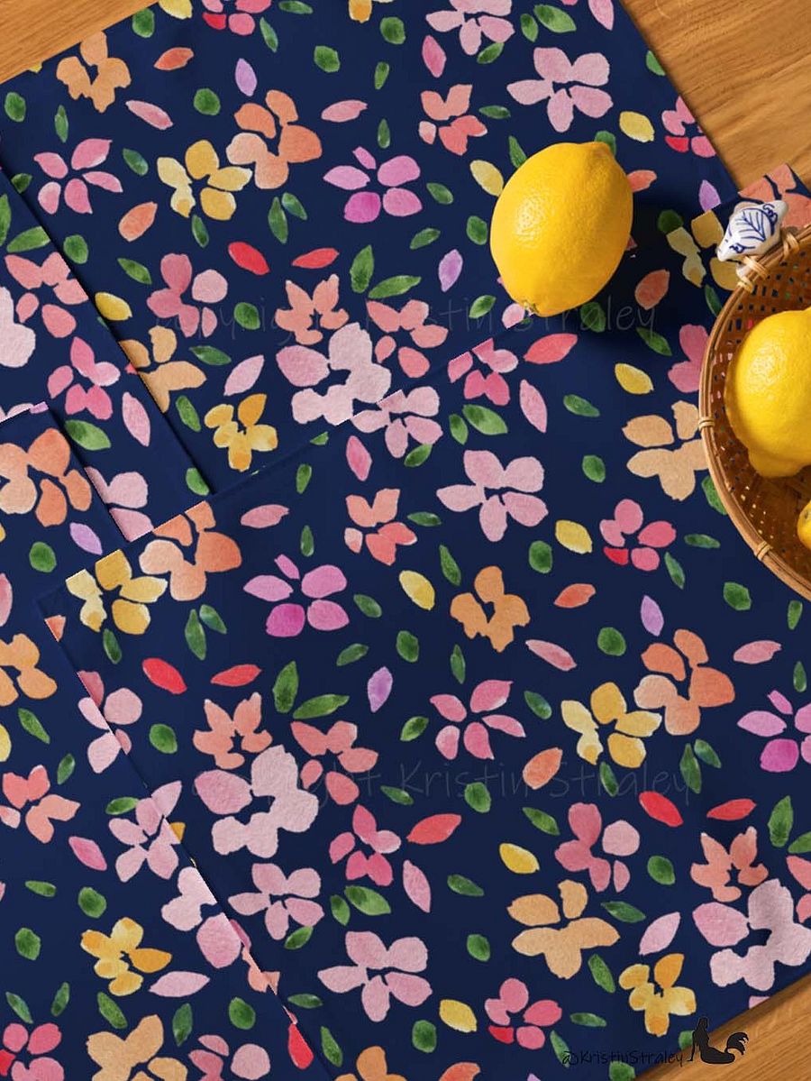 Spring Flowers on Navy Blue Placemat Set of 4 product image (6)