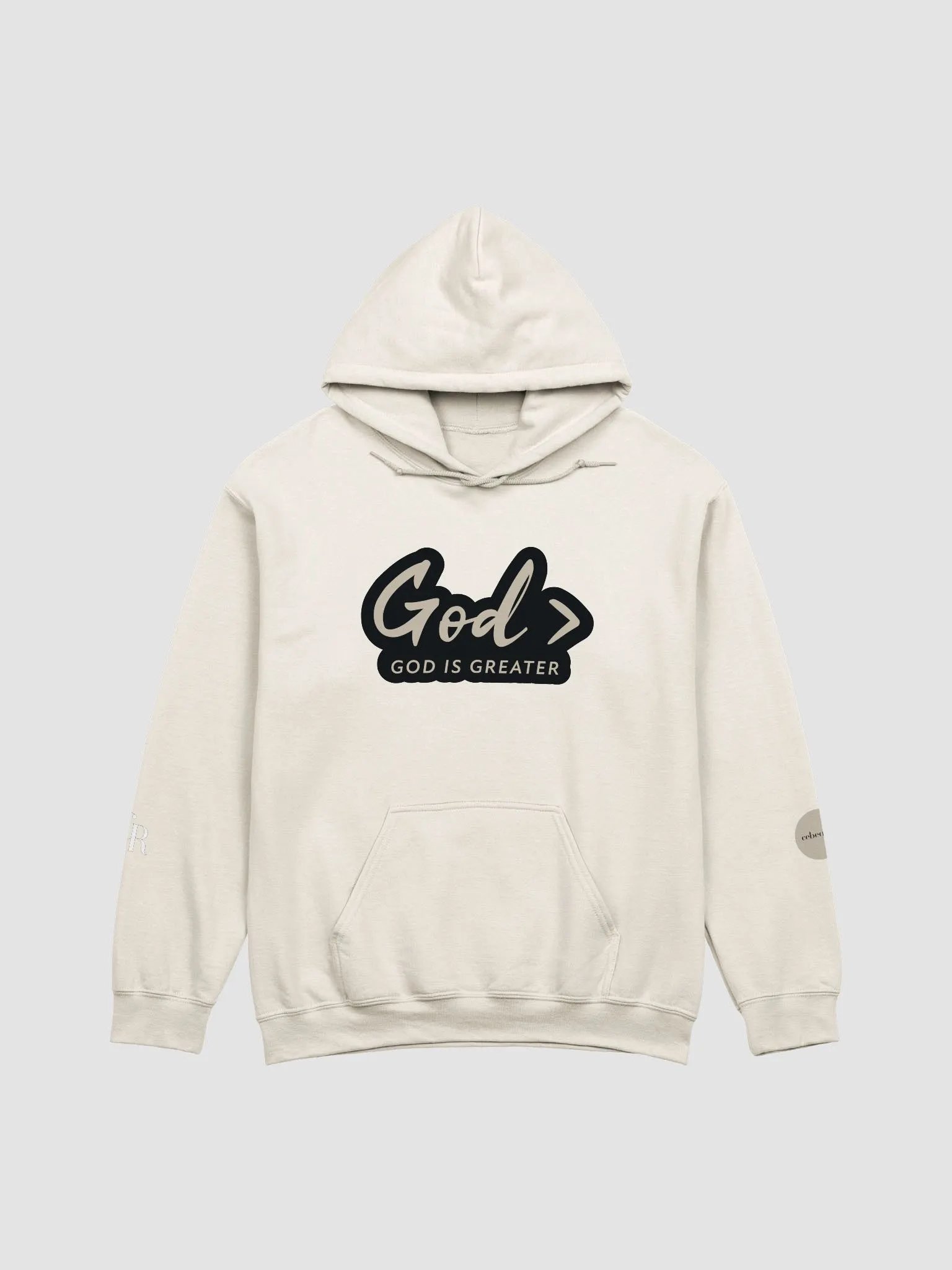 God > HOODIE - (TAN TEXT) product image (4)