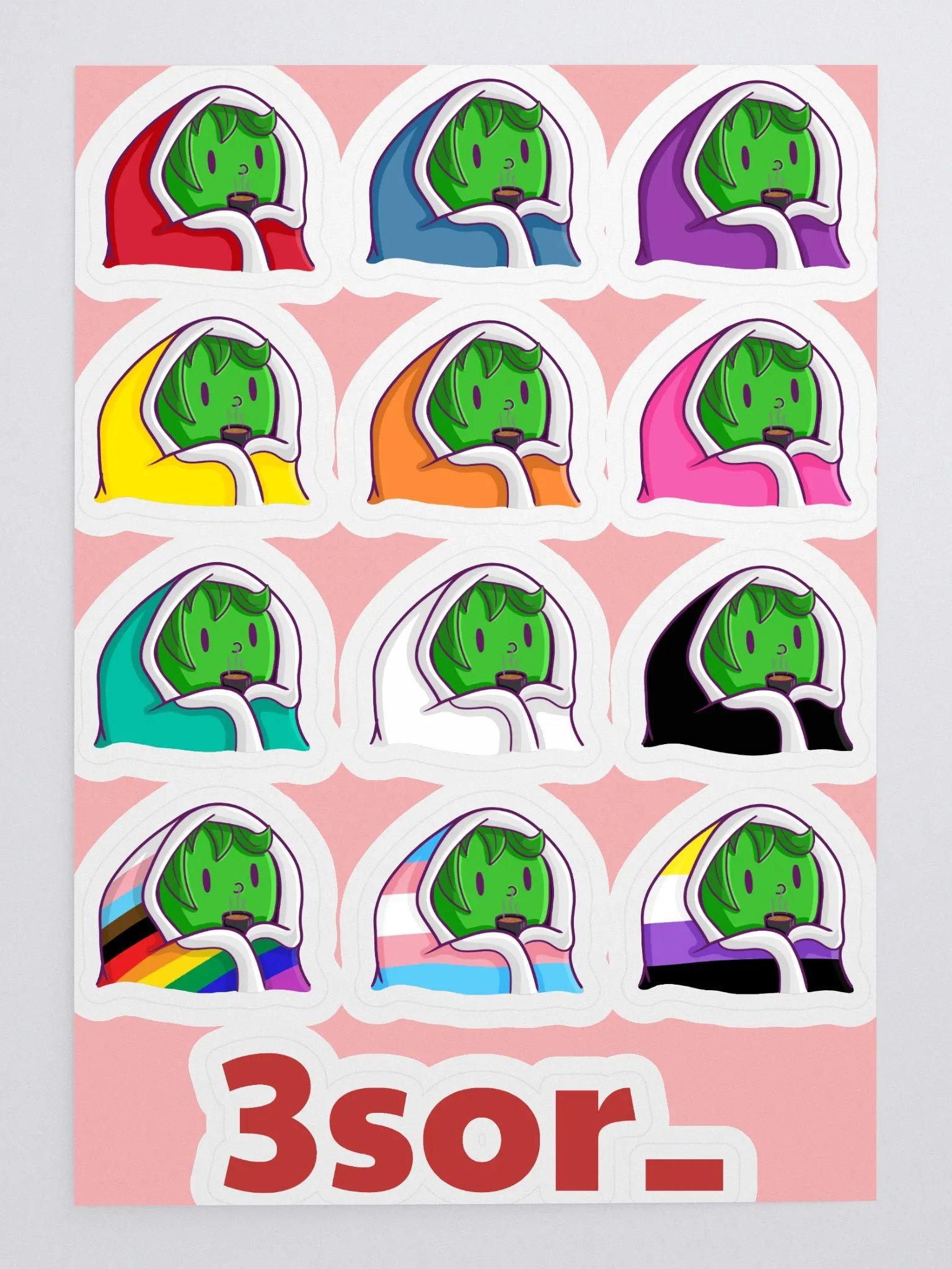 Rose Cuddler Squad Sticker Sheet | Art by Duck product image (1)