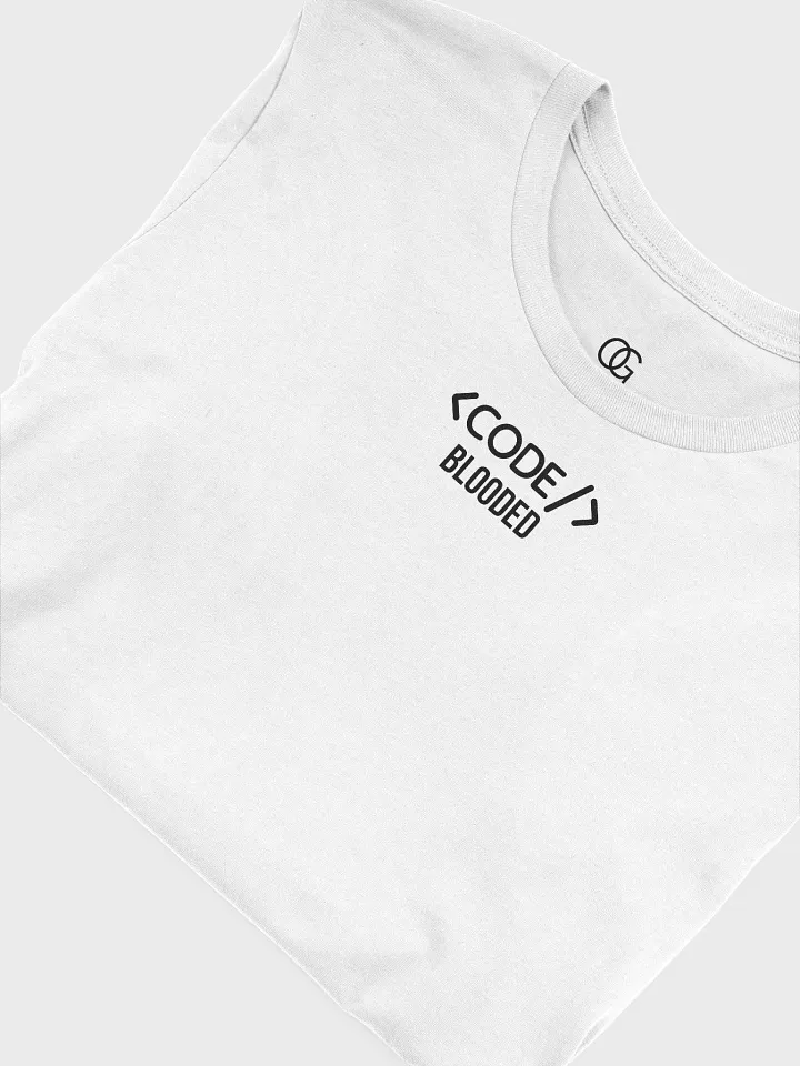 Code Blooded Minimalist White Tee product image (1)