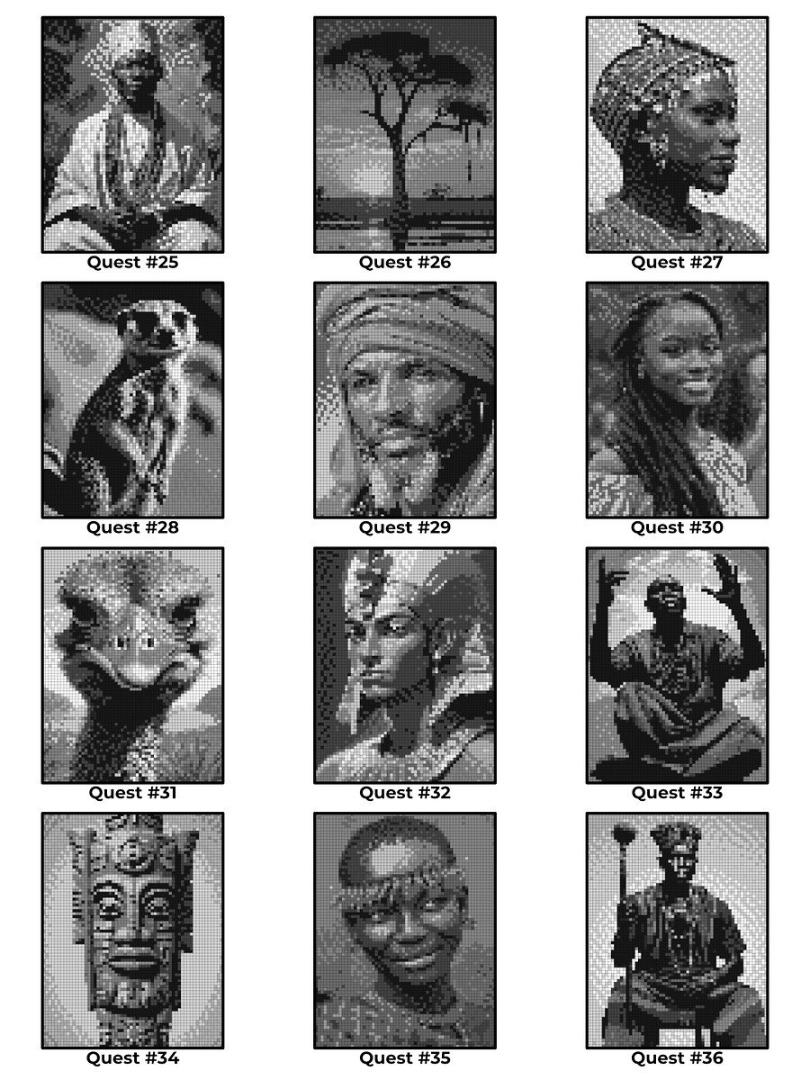 Pixel-Perfect Africa Coloring Book: Pixel Art Color By Number with 36 Illustrations product image (6)