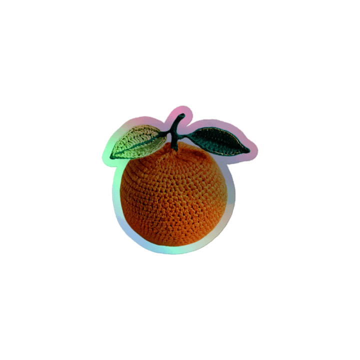 CozyAvocado Kiss-Cut Holographic Sticker Sheet Orange #2 product image (1)