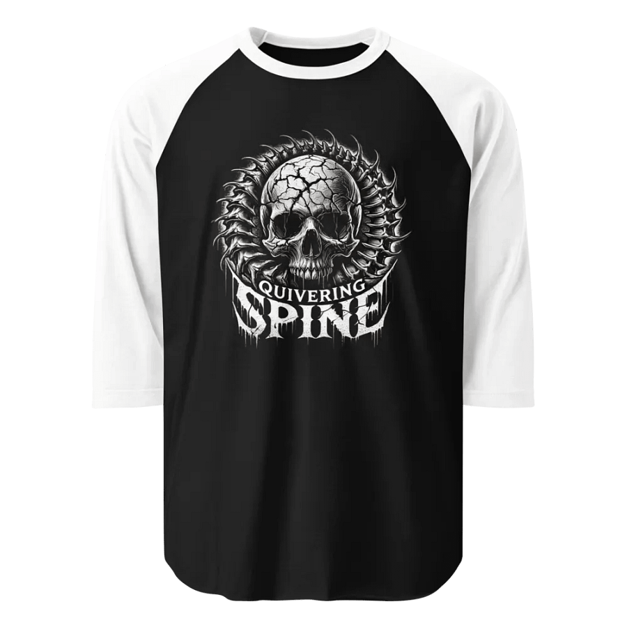 Quivering Spine Cracked Skull Raglan Tee product image (1)