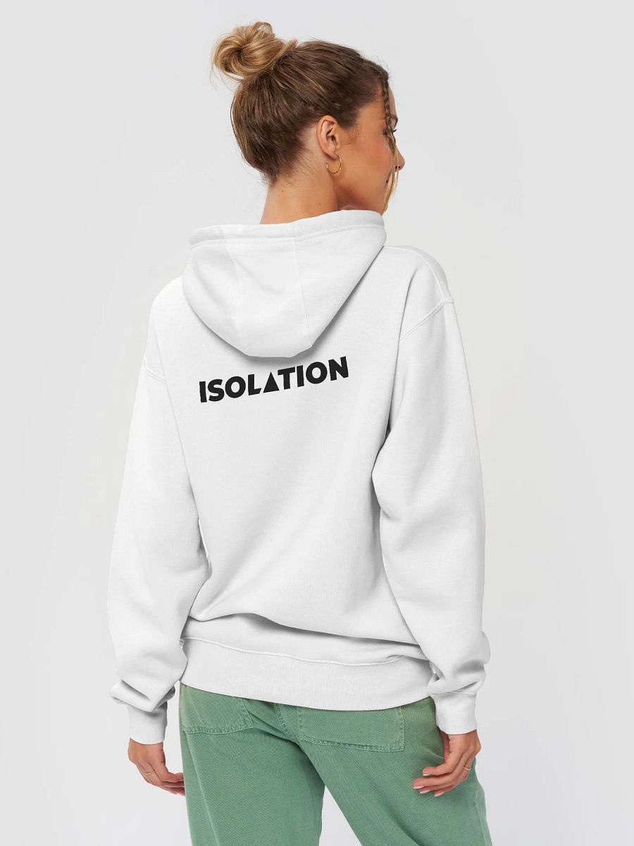 ISOL▲TION — 2024 — LOGO & TEXT (PIN) — PULLOVER HOODIE — BW product image (5)