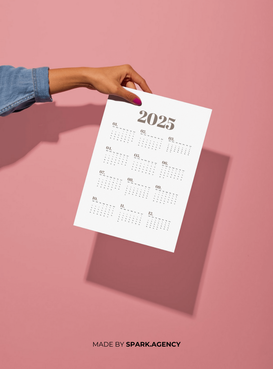 Minimalist Monthly 2025 Calendar Poster product image (4)