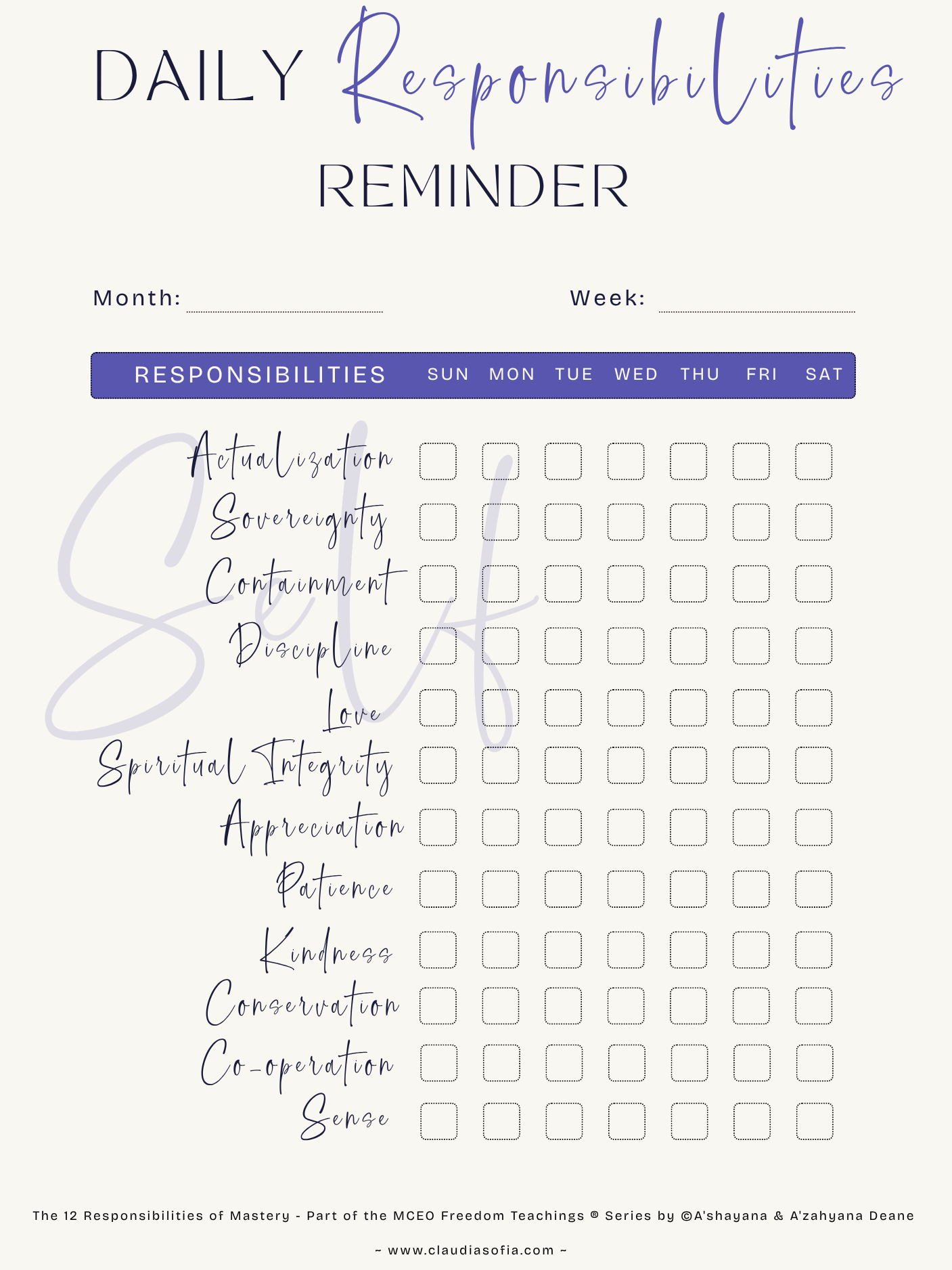Daily Responsibilities Reminder product image (2)