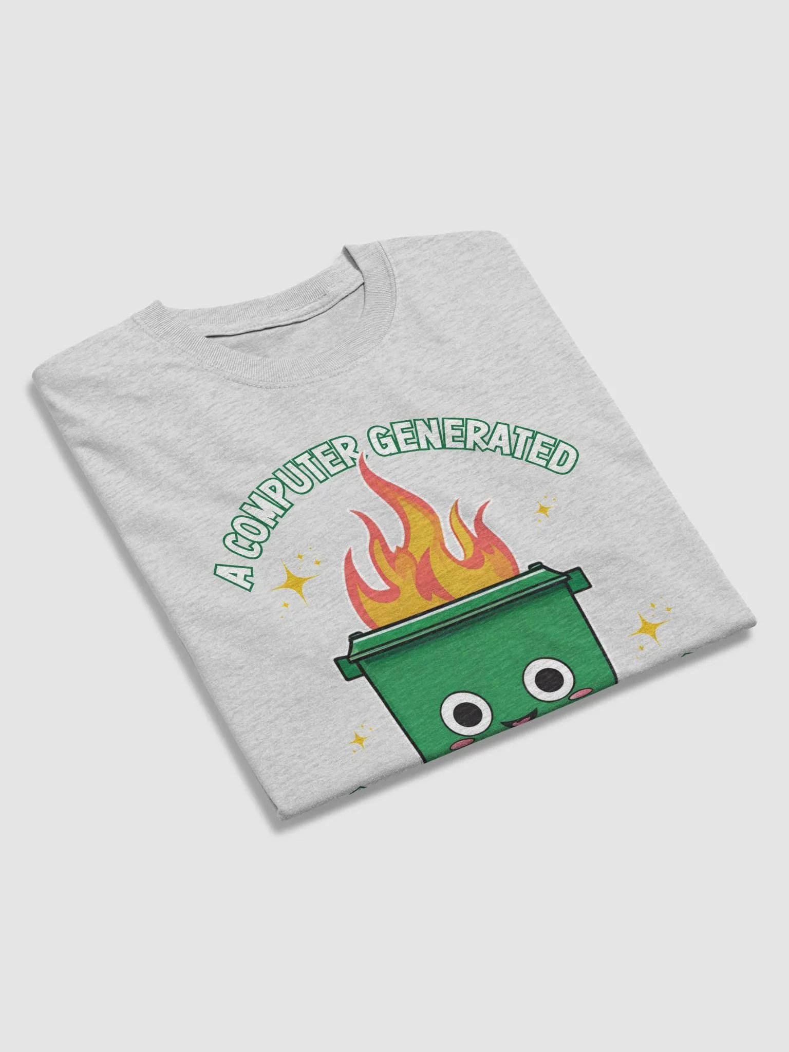 Dumpster Fire - A Computer Generated Portrait of My Life Cotton T-shirt product image (33)
