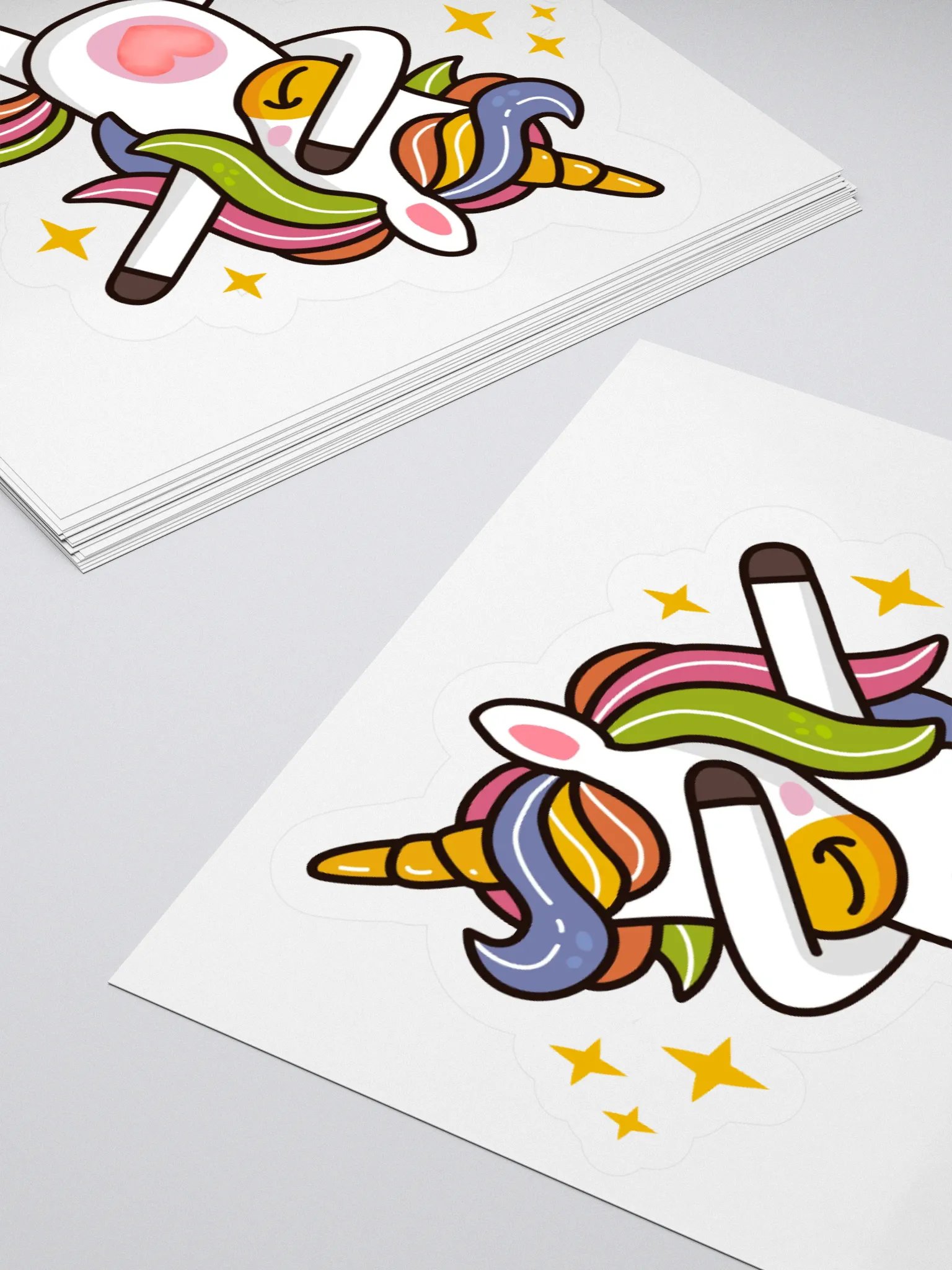 Magical Unicorn Dab Kiss Cut Stickers product image (10)