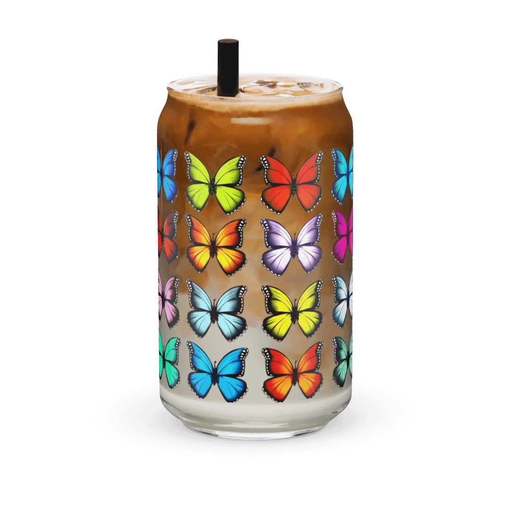 The perfect summer staple to for iced coffee, tea, or even water! Glass material with professional full color UV print product image (42)