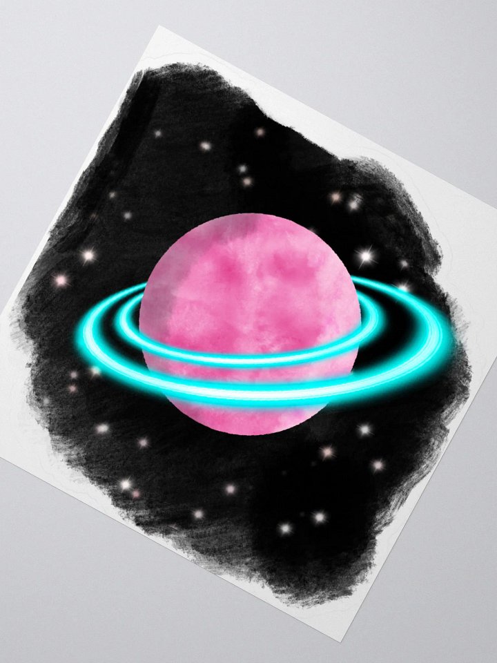 Pink Galactic Planet Sticker product image (2)