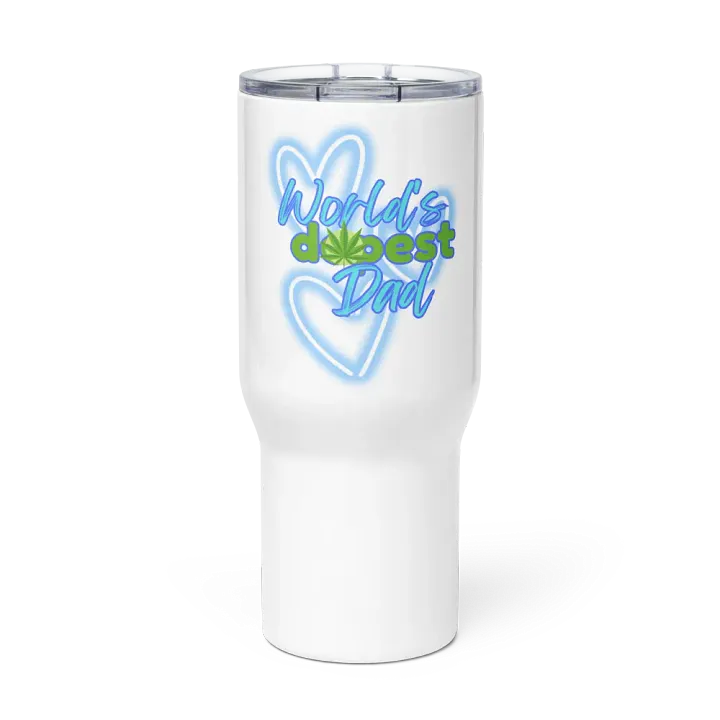 Dopest Dad Neon Heart Travel Mug product image (1)